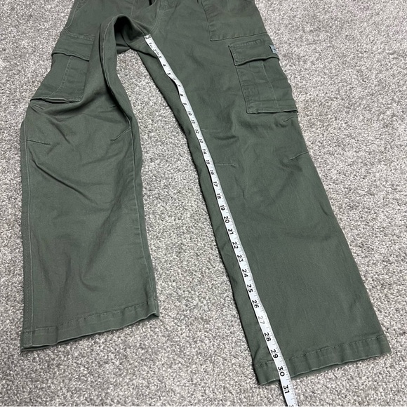 YoungLA Pants Mens 32L Green Convoy Cargo Pockets Straight Heavy Canvas 30x30 - Picture 2 of 9